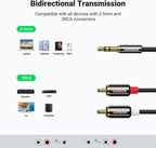 UGREEN 3.5mm to RCA Cable, 6.6FT 2RCA Male to Aux Audio Adapter, HiFi Sound