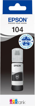 Epson EcoTank 104 Black Genuine Ink Bottle, Amazon Dash Replenishment Ready
