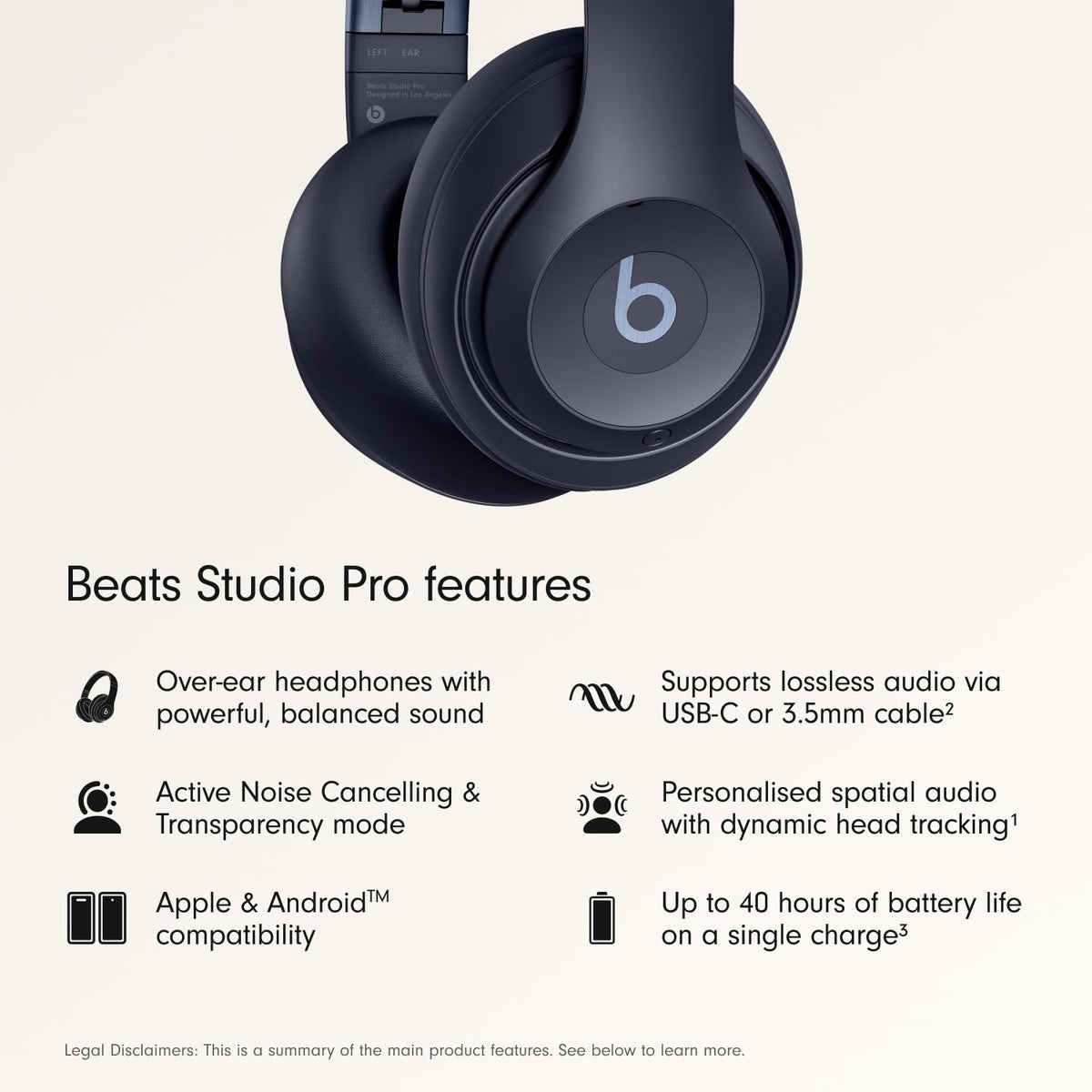 Beats Studio Pro with AppleCare+ for Headphones (2 Years) - Sandstone