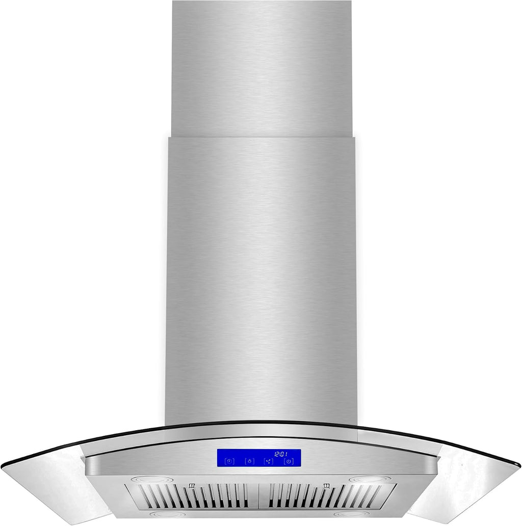 30 in. Lumin Coll 380 CFM Ducted Island Range Hood, LED, Stainless Steel