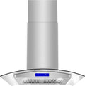 30 in. Lumin Coll 380 CFM Ducted Island Range Hood, LED, Stainless Steel