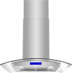 30 in. Lumin Coll 380 CFM Ducted Island Range Hood, LED, Stainless Steel