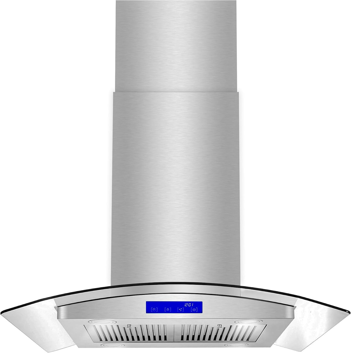 30 in. Lumin Coll 380 CFM Ducted Island Range Hood, LED, Stainless Steel
