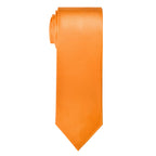 URAQT Men Solid Satin Necktie, 8cm Classic Formal Tie