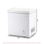 FRIGIDAIRE EFRF5003-BLACK Chest Deep Freezer-Garage-Ready, 5.0 Cu. Ft. Capacity, Black-Adjustable Thermostat-Removable Vinyl Coated Wire Basket-Easy Defrost Drain