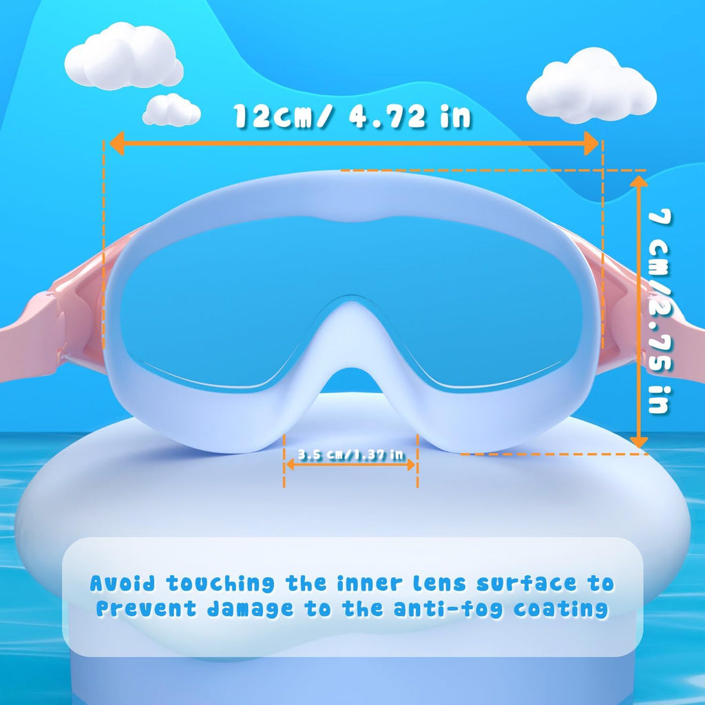 COOLOO Kids Swimming Goggles for Age 3-15, 2 Pack Anti Fog Kids Goggles