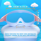 COOLOO Kids Swimming Goggles for Age 3-15, 2 Pack Anti Fog Kids Goggles