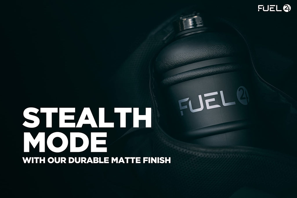 Fuel24 Jug - 2.2 Litre Water Bottle - Extra Strong Flex Material - Drop Proof, Pop or Straw Cap Options - 2.2L Large Gym Sports Bottle, BPA FREE