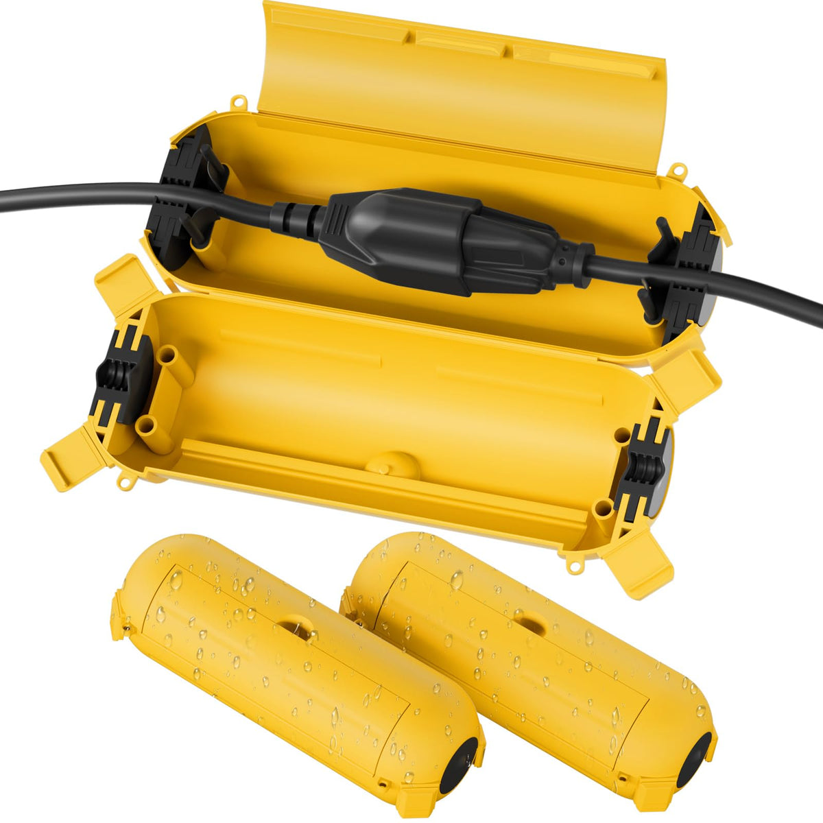 [3 Pack] Flemoon Outdoor Extension Cord Safety Cover with Waterproof Seal