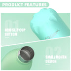 Stainless Steel Insulated Water Bottle, WATERSY Double Walled Metal Vacuum Flask Keep 24 Hrs Cold & 12 Hrs Hot Thermal Metal Sports Bottles 500ml BPA Free for Outdoor, Work, Gym, School (Black)