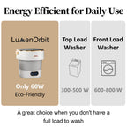 Portable Washing Machine with Spin Basket, Upgraded 20L Foldable Mini Washer【5-Min Wash・3-Min Spin・1-Year Free Replacement】Small Washing Machine for Travel, Dorms, RVs, Camping (Khaki)