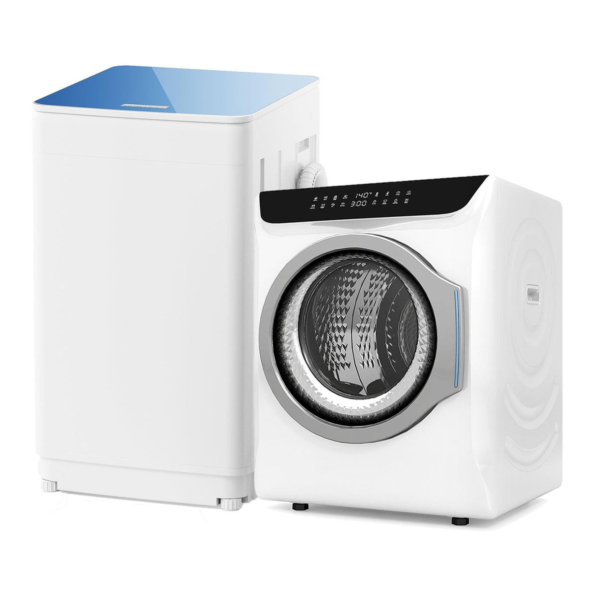 Auertech Portable Washer and Dryer Combo Set, 2.8 CU. FT. Portable Clothes Dryers with Boot Dryer, 28 lbs Fully Automatic Washing Machine, Compact Washer and Dryer for Apartment, RV, Dorm
