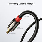 UGREEN 3.5mm to RCA Cable, 6.6FT 2RCA Male to Aux Audio Adapter, HiFi Sound