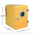 Frigidaire Retro Mini Compact Beverage Cooler, Great for Keeping Office Lunch Cool! (Built-in Bluetooth Speaker)