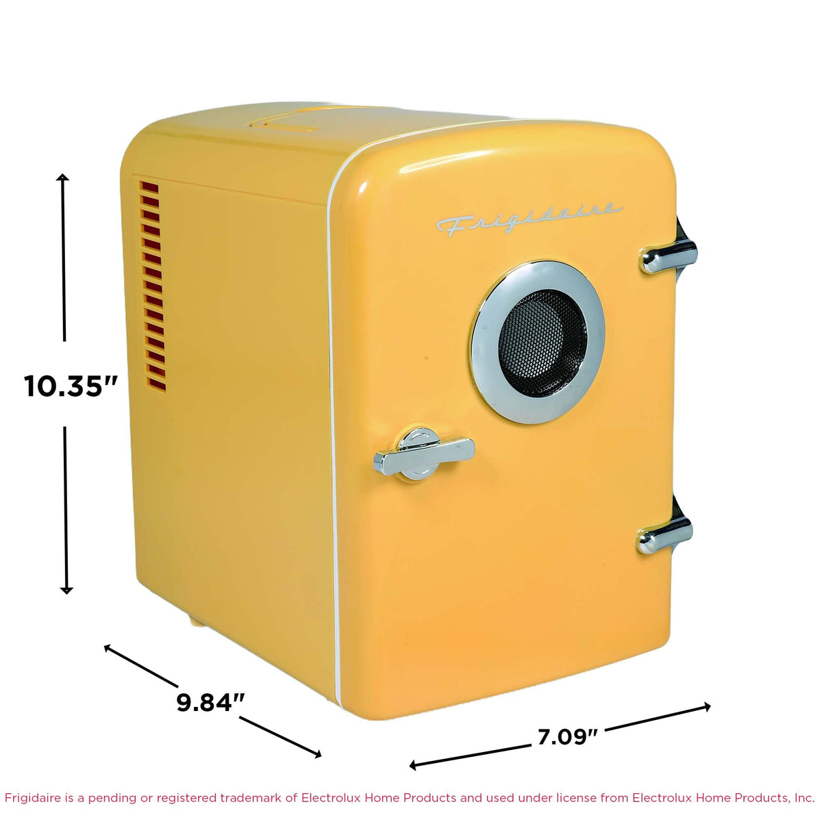 Frigidaire Retro Mini Compact Beverage Cooler, Great for Keeping Office Lunch Cool! (Built-in Bluetooth Speaker)