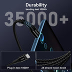 Extra long USB to USB C Cable 3m, PS5 Controller Charging Cable Type C Charger cable for Samsung Galaxy S22 S21 S20 Plus Note 10 9 8, Google Pixel,LG, Playstation 5, Xbox Series X/S