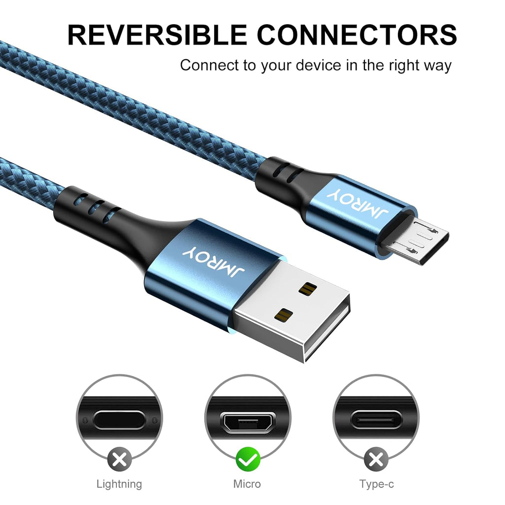Micro USB Cable 2M 2PACK Android Charger Cable Fast Charging Cable Nylon Micro USB Charger cable Samsung Galaxy S7 Edge S6 S5 J7 J5 J6 J3 Note A6 A10,Sony,LG,Kindle,Xbox,PS4,Tablets,Nexus,Sony