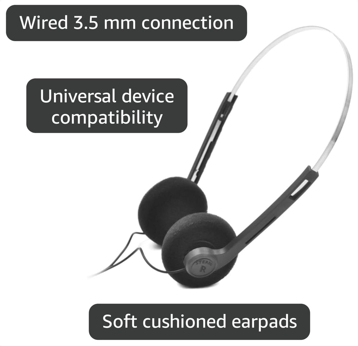Retro Over-Ear Headphone,Vintage Feelings Underwire Headphones,Retro Lightweight Earphones,Hi-Fi Stereo Earphone Headset,Headphone,for Most Mobile Phones Playback Pevices Headphones (Black)