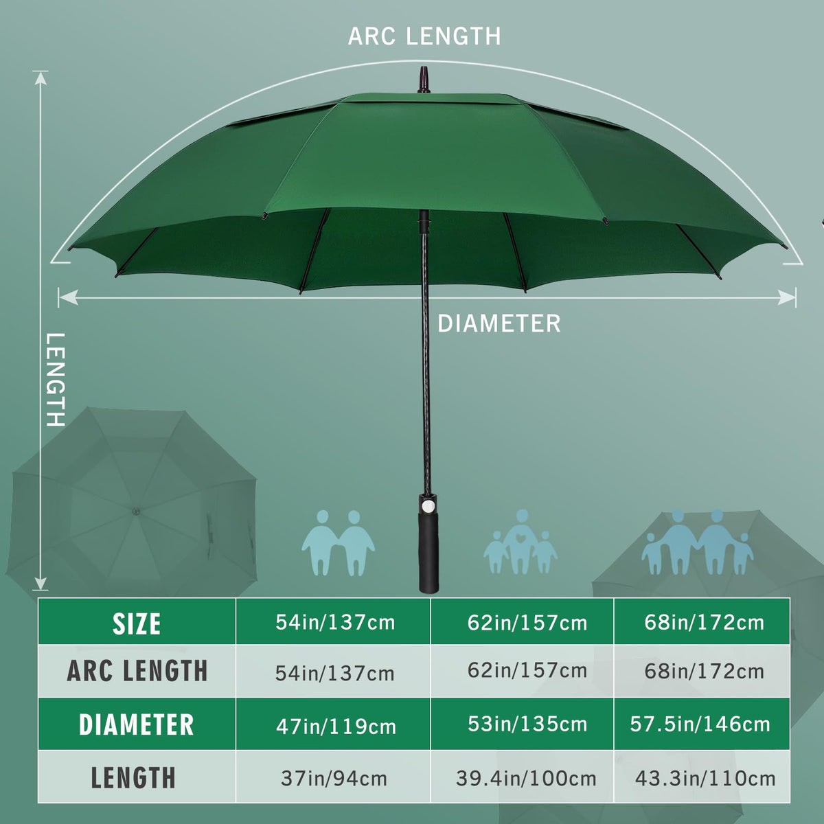 ZOMAKE Golf Umbrella Windproof and Rainproof Large