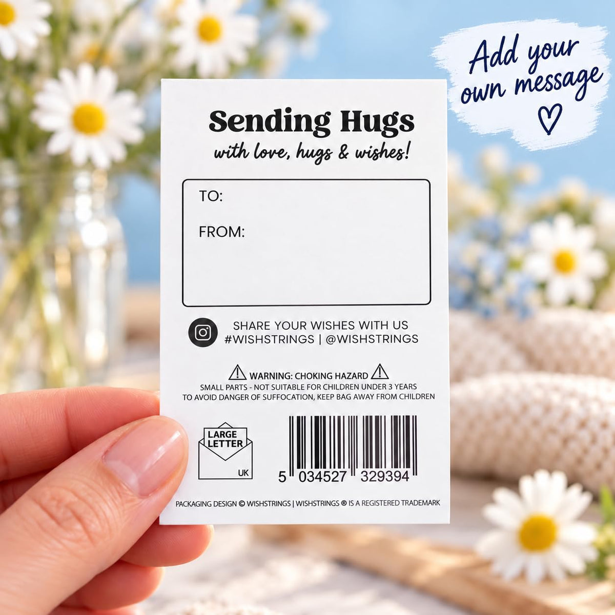 WishStrings Pocket Hug, Little Hug Gifts, Thinking of You Card