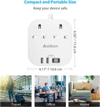 Extension Lead, Power Strips with 2 Way Outlets 4(4.5A, 2 Type C & 2 USB-A)