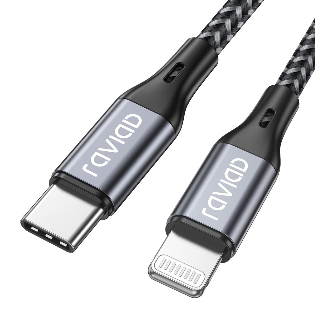 RAVIAD Short USB C Lightning Cable 30CM MFi Certified iPhone Charger USB C
