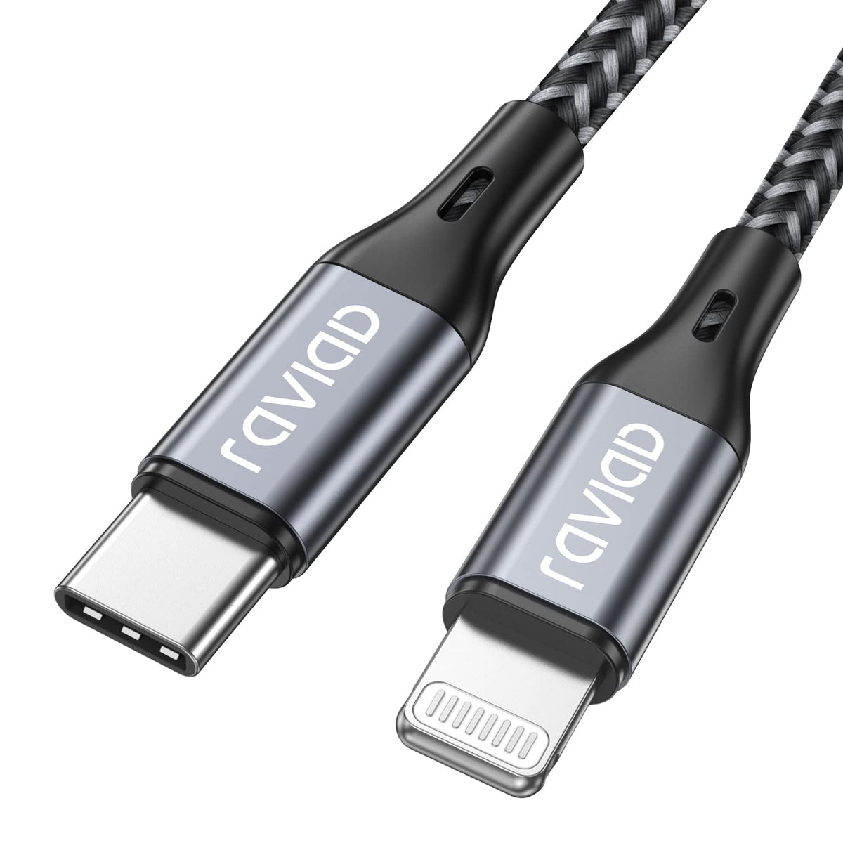 RAVIAD Short USB C Lightning Cable 30CM MFi Certified iPhone Charger USB C