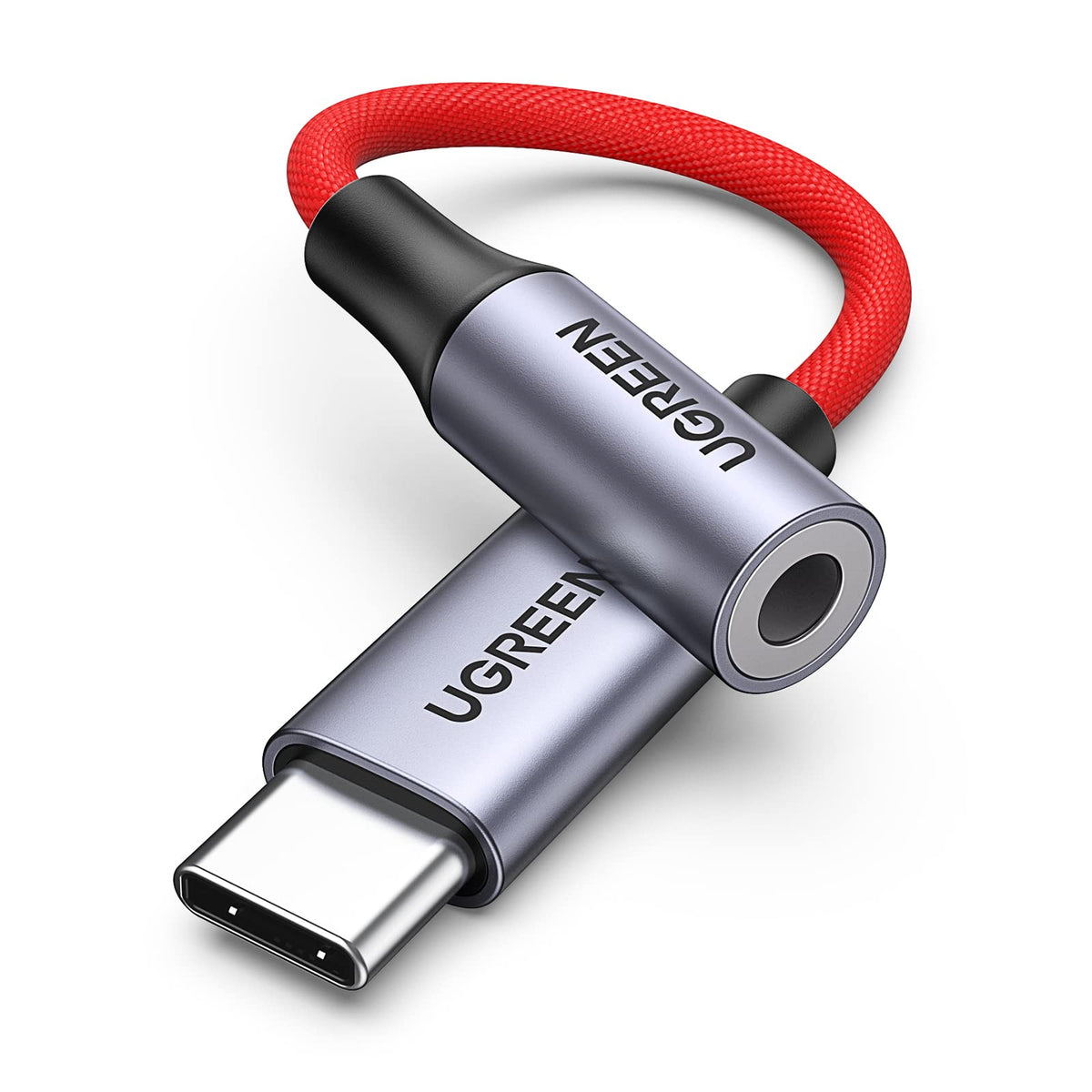 UGREEN 2 Pack USB C to 3.5mm Audio Adapter Type C to Aux 24bit/96kHz, Grey