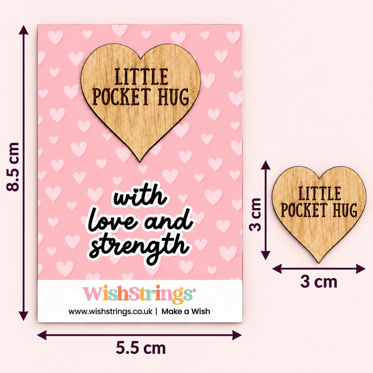 WishStrings Pocket Hug, Little Hug Gifts, Thinking of You Card
