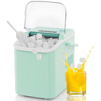NEWBULIG Countertop Ice Maker Machine with Handle, Portable Ice Maker