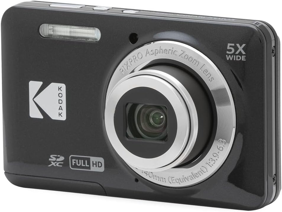 KODAK PIXPRO FZ55 16MP Compact Digital Camera, 5X Optical Zoom, Black