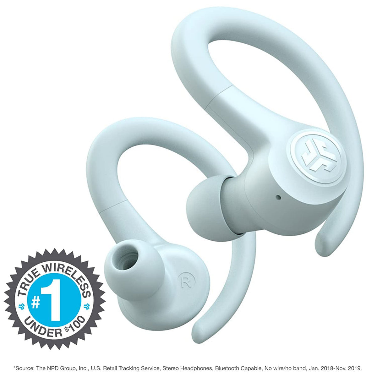 JLab, Go Sport+, True Wireless Workout Earbuds, Bluetooth Sport Earbuds, Clear Calling, Sand