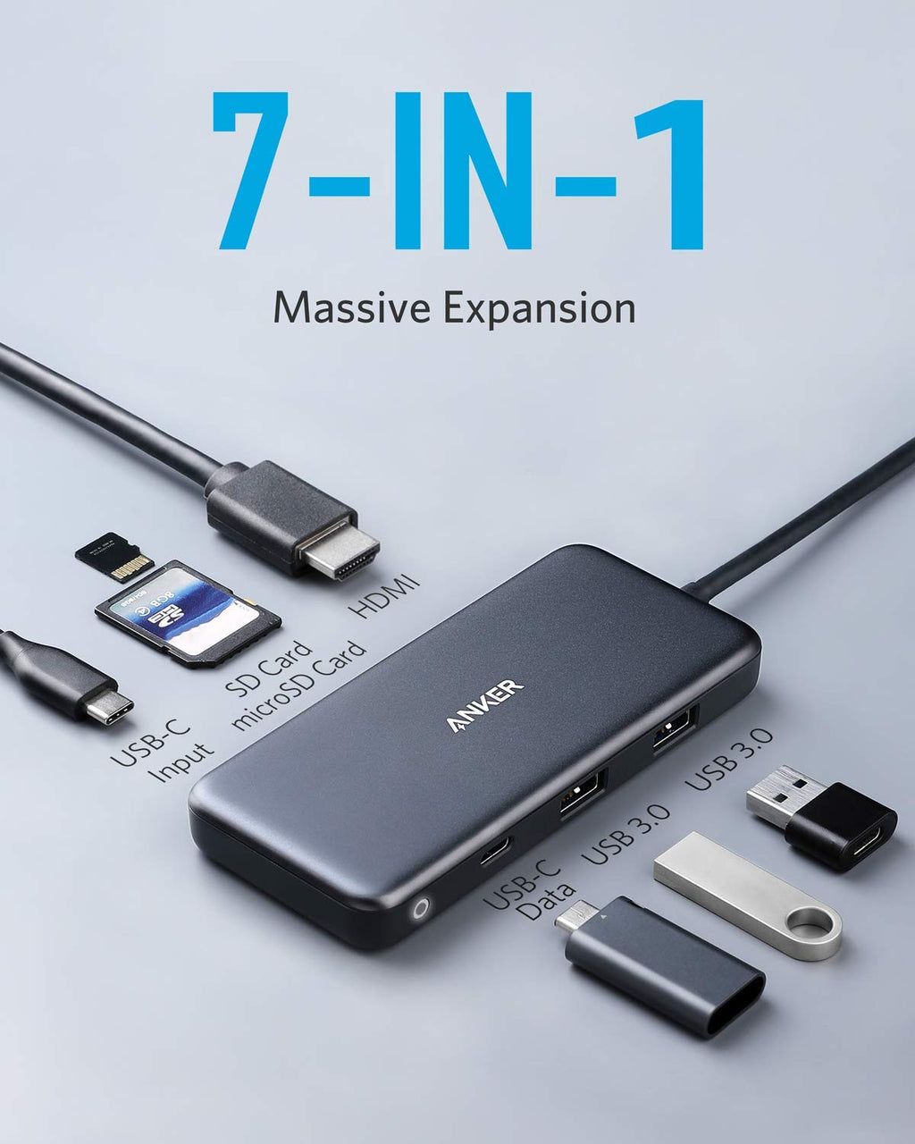Anker Laptop Docking Station Dual Monitor, 8-in-1 USB C Hub, 4K Dual Monitor with 2 HDMI, 1 Gbps Ethernet Hub, 85W Power Delivery, SD Card Reader for MacBook Pro, XPS and More (Charger not Included)