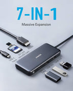 Anker Laptop Docking Station Dual Monitor, 8-in-1 USB C Hub, 4K Dual Monitor with 2 HDMI, 1 Gbps Ethernet Hub, 85W Power Delivery, SD Card Reader for MacBook Pro, XPS and More (Charger not Included)
