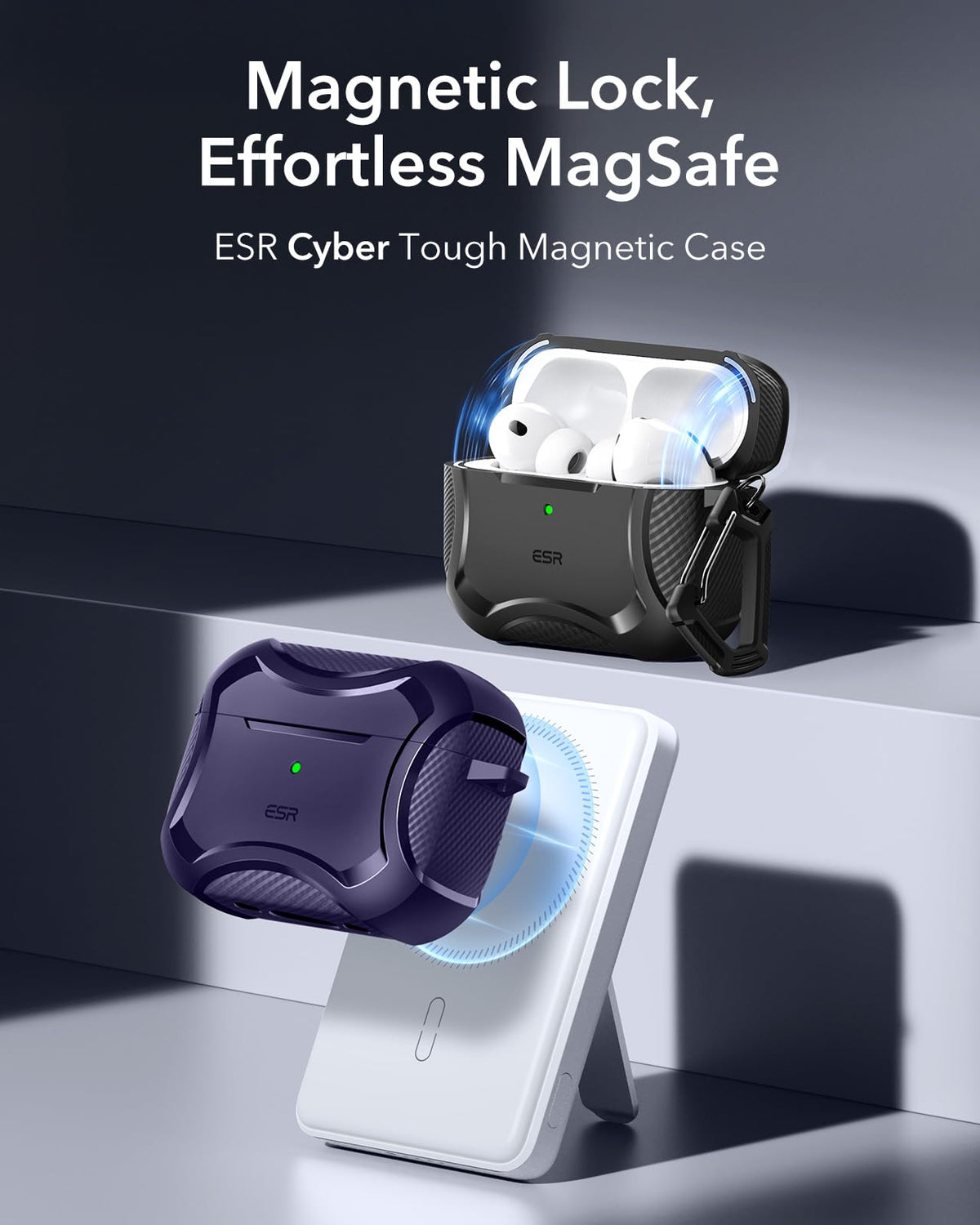 ESR for AirPods Pro 2 Case, Compatible with MagSafe, Navy Blue