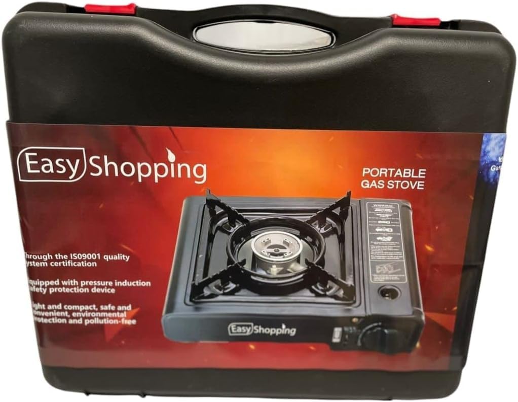Easy Shopping Portable Camping Gas Cooker Stove Single Burner With 4 Canaister BBQ Caravan Outdoor Party Stove comes with Carry Case