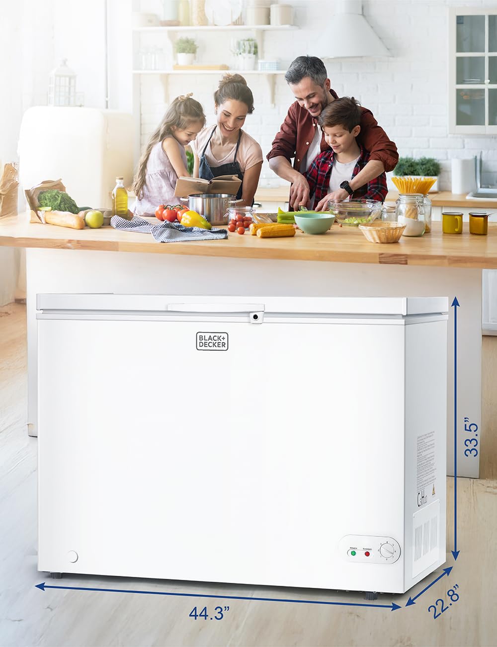 BLACK+DECKER 2.0 Cu. Ft. Compact Chest Freezer, BCFK206, White
