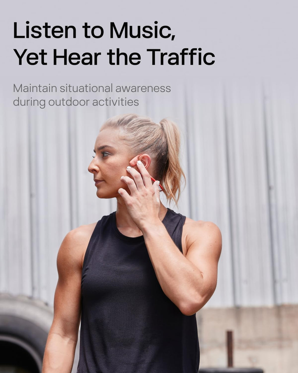 SHOKZ OpenRun Pro - Open-Ear Bluetooth Bone Conduction Sport Headphones - Sweat Resistant Wireless Earphones for Workouts and Running with Premium Deep Base - Built-in Mic, with Hair Band