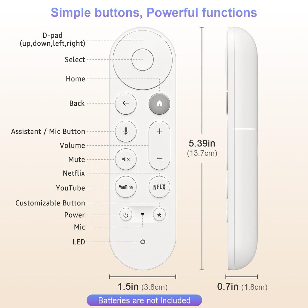 Replacement for Apple-TV-4K-Remote, Remote Control for Apple TV 4K/HD