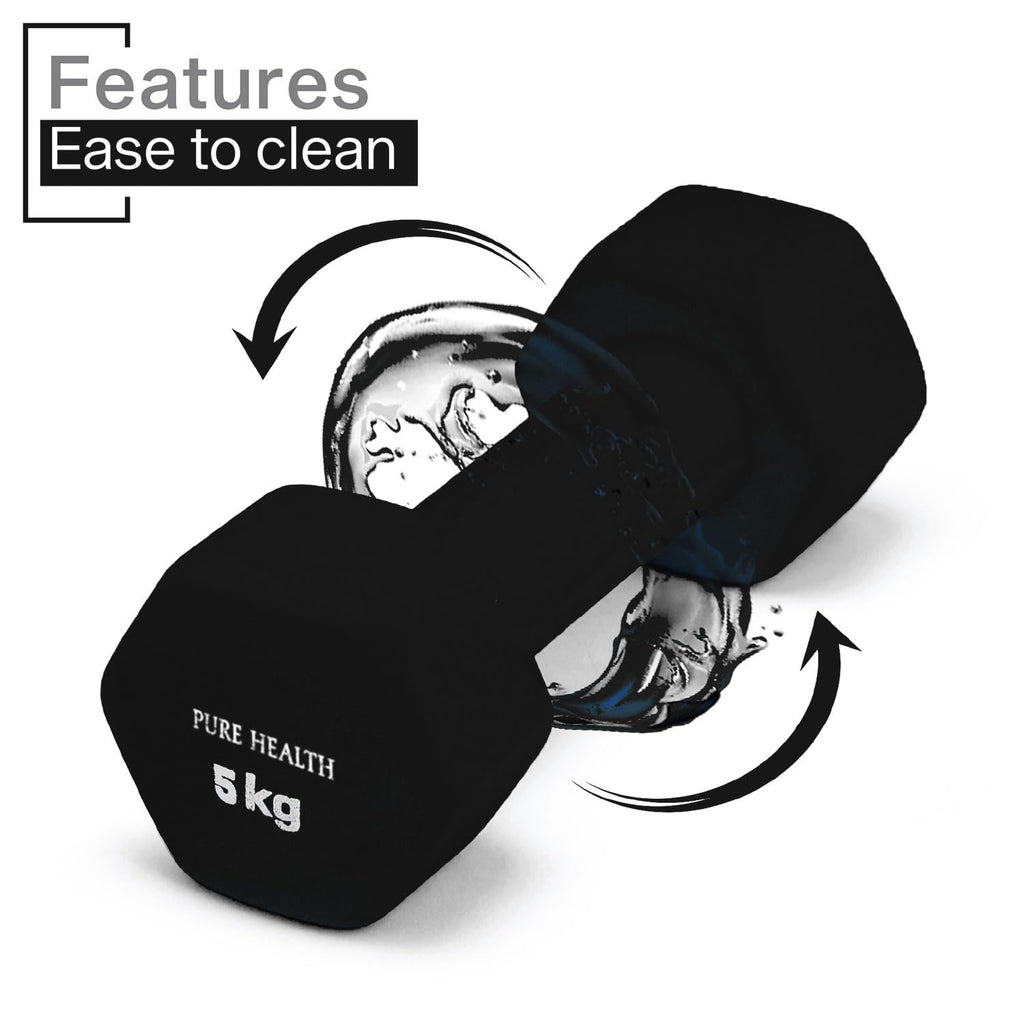 Neoprene Dumbbell Hand Weights Pair Home Exercise for Women Men Arm Pilates Dumbbells in 1kg 1.5kg 2kg 3kg 4kg 5kg 8kg 10kg Set