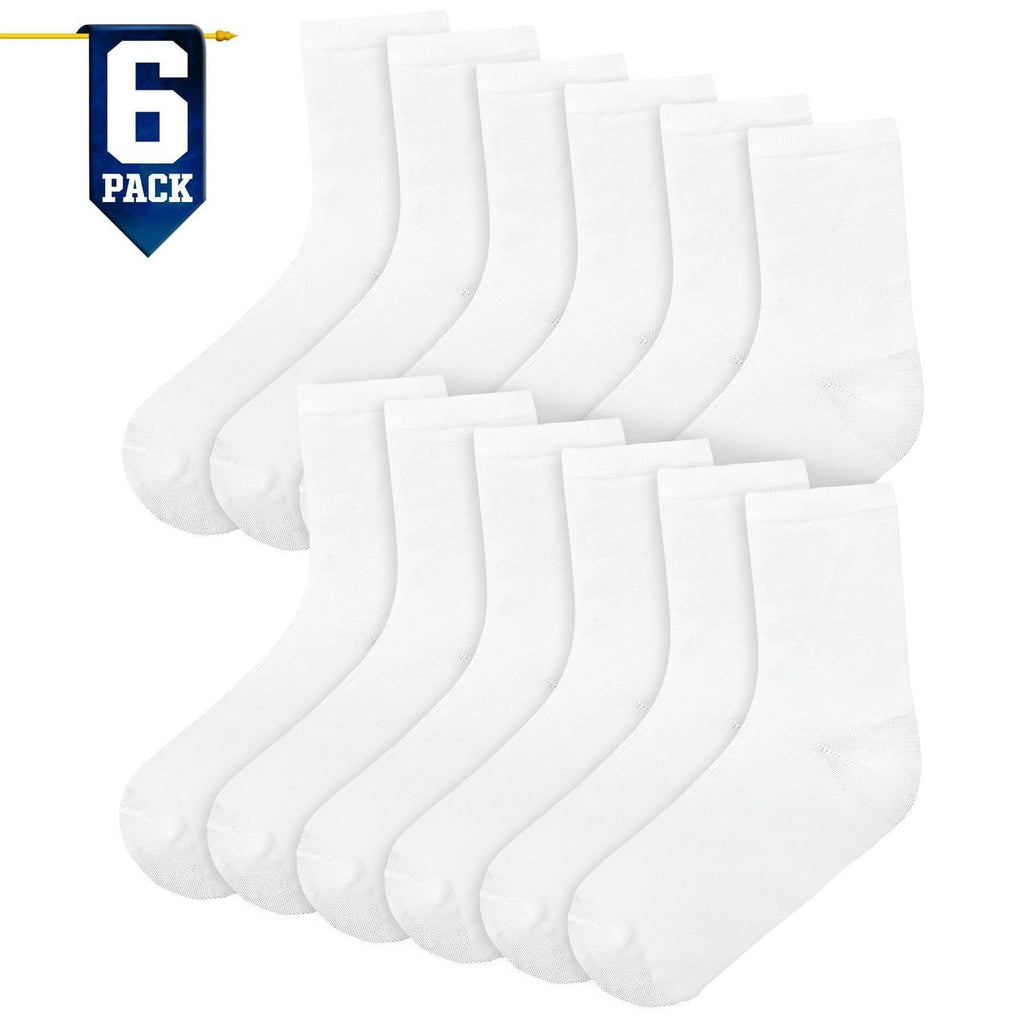A2Z 4 Kids Boys Girls Cotton Rich Plain Ankle School Socks 6 Pack Age 2-14
