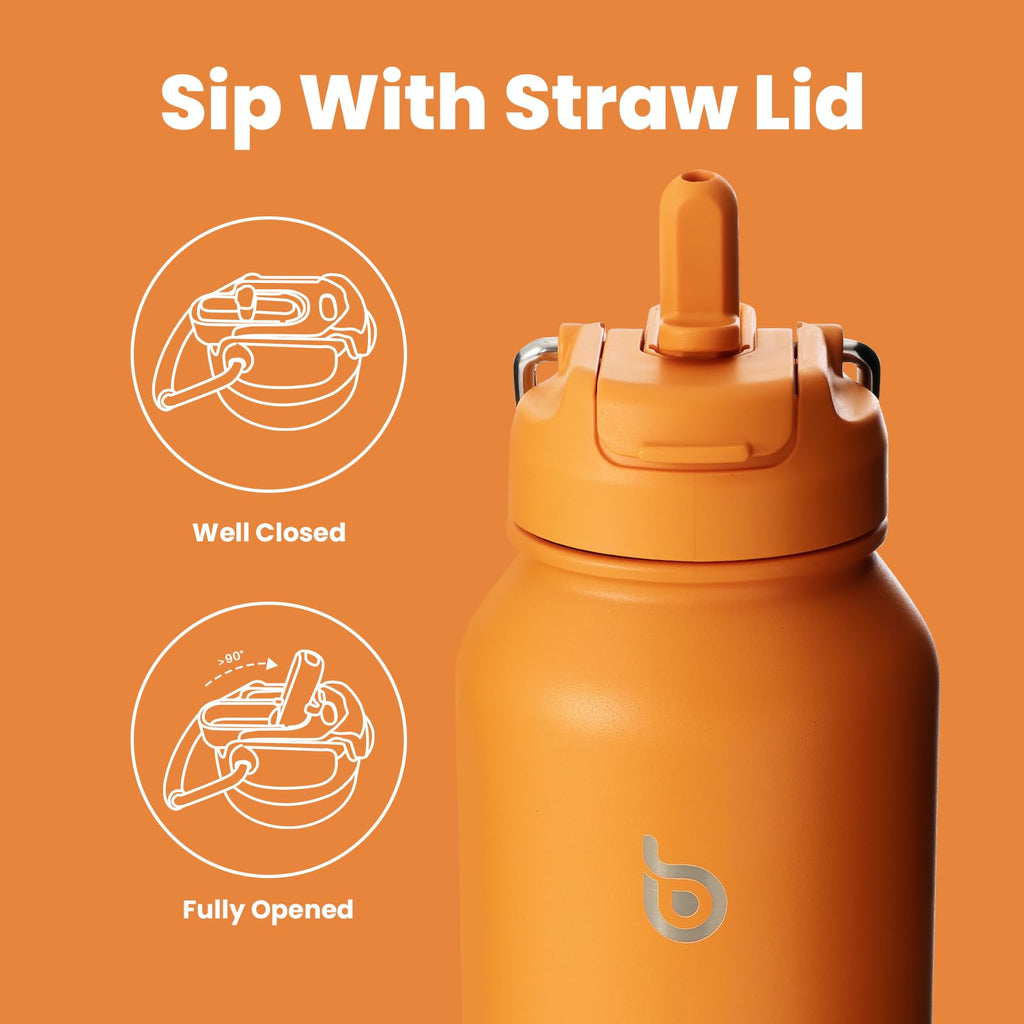 BOTTLE BOTTLE Stainless Steel Bottle with Straw and Pill Box