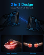 Hand Warmers 2 Pack, Rechargeable Hand Warmer with 20Hrs Warmth Time, Electric Hand Warmers 3 Levels Heating, Portable Handwarmers for Pockets and Gloves in Cold Winter, Gifts for Christmas