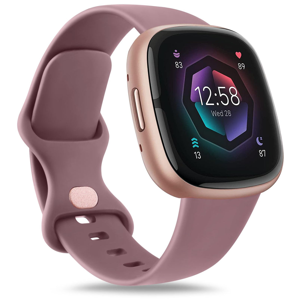 AK Straps for Fitbit Sense 2/Fitbit Sense/Fitbit Versa 4/Fitbit Versa 3 Straps for Women Men,Silicone Sport Classic Soft Replacement Straps Compatible with Fitbit Versa 3/Versa 4/Sense/Sense 2