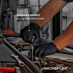 Ansell Microflex 93-732 Disposable Gloves, Black, Size XL, 100 Pcs
