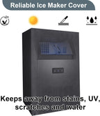 Commercial Ice Maker Cover, Universal Waterproof Shield for Appliances in Home, Garage and Office, Black