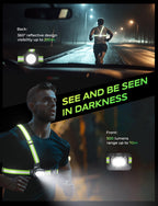 Running Lights for Runners, 500LM Chest Running Light with 7 Modes