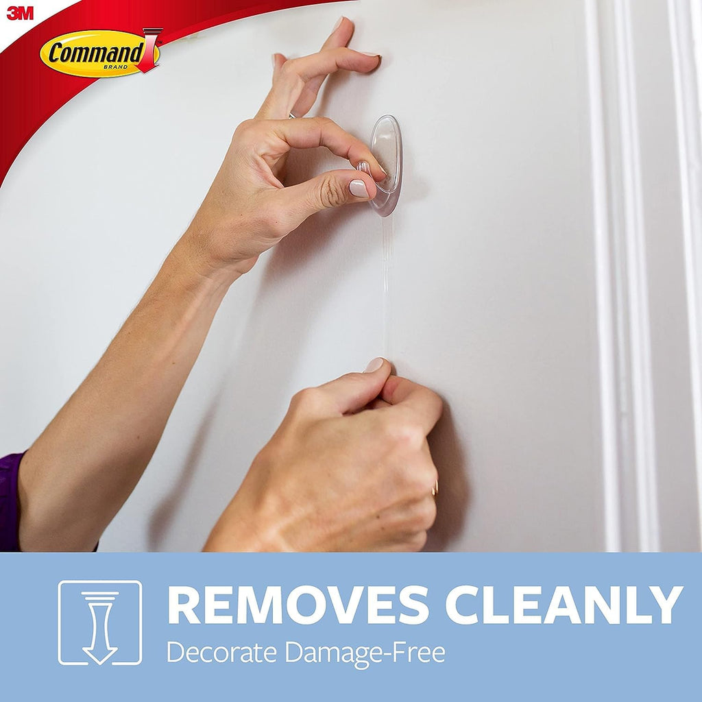 Command Medium Hooks, Clear, 2 Hooks and 4 Adhesive Strips