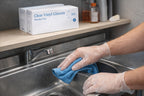 1ABOVE 100 Clear Vinyl Disposable Gloves Small, Powder-Free Latex-Free Ambidextrous Gloves for Food Handling Except Fatty Foods, Cleaning, Hairdressing, Beauty & Everyday Tasks