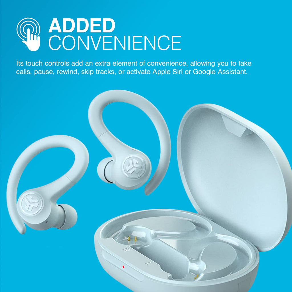 JLab, Go Sport+, True Wireless Workout Earbuds, Bluetooth Sport Earbuds, Clear Calling, Sand
